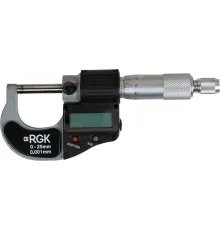 Микрометр RGK MC-25 цифровой гладкий (МК) разм.шага 0.001мм черный серый (755863)