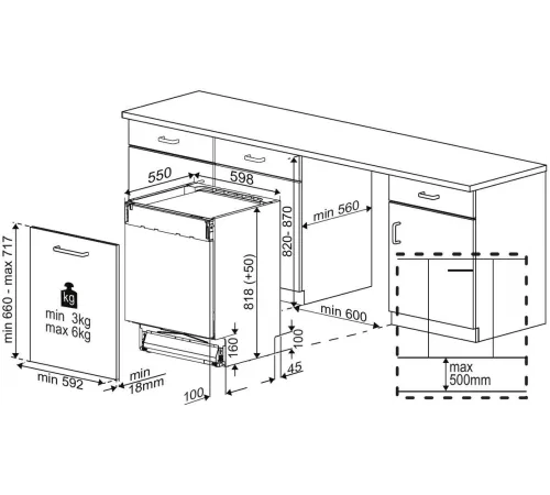 Посудомоечная машина встраив. Hotpoint HI 4D66 DW 1900Вт полноразмерная Посудомоечная машина встраив. Hotpoint HI 4D66 DW 1900Вт полноразмерная