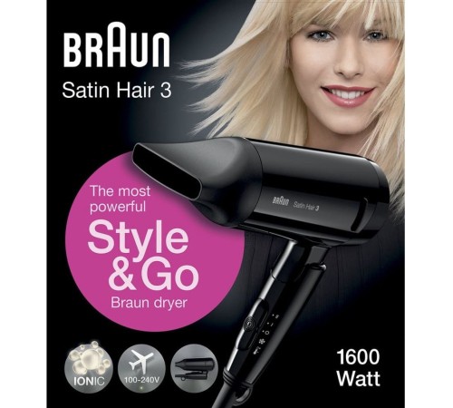 Фен Braun BRHD350E 1600Вт черный Фен Braun BRHD350E 1600Вт черный