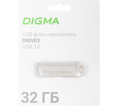 Флеш Диск Digma 32Gb DRIVE3 DGFUM032A30SR USB3.0 серебристый Флеш Диск Digma 32Gb DRIVE3 DGFUM032A30SR USB3.0 серебристый