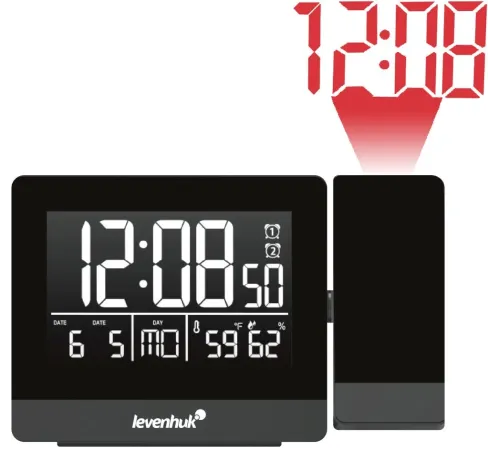 Термогигрометр Levenhuk L70 с проекцией черный Термогигрометр Levenhuk L70 с проекцией черный