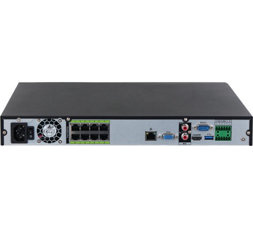 DAHUA DHI-NVR5216-8P-EI 16-канальный IP-видеорегистратор c PoE, 4K, H.265+, видеоаналитика, входящий поток до 384Мбит/с, 2 SATA III до 16Тбайт