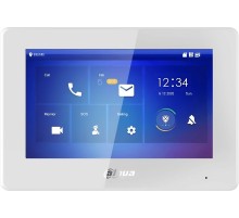 DAHUA DHI-VTH5421HW-W Монитор видеодомофона IP 7-и дюймовый с WiFi 2.4ГГц, белый, ёмкостной сенсорный экран, поддержка micro-SD до 64Гб, питание DC 12В