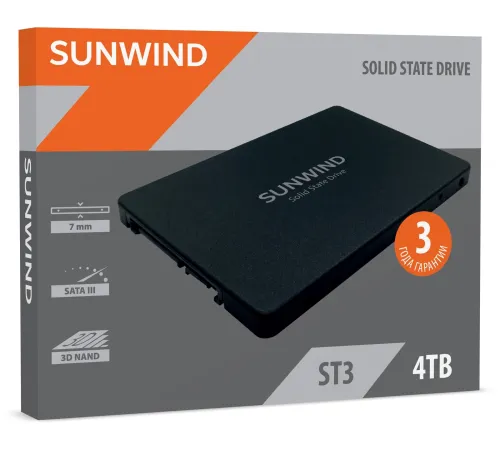 Накопитель SSD SunWind SATA-III 4TB SWSSD004TS2 ST3 2.5"