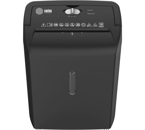 Шредер Cactus CS-SH-10-21-5X18 (секр.P-4) перекрестный 10лист. 21лтр. скрепки скобы пл.карты