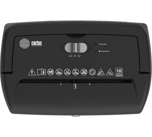 Шредер Cactus CS-SH-10-21-5X18 (секр.P-4) перекрестный 10лист. 21лтр. скрепки скобы пл.карты