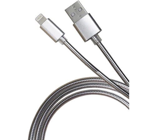 Кабель Premier 6-703M2 1.0S USB-A-Lightning (m) 1м серебристый пакет Кабель Premier 6-703M2 1.0S USB-A-Lightning (m) 1м серебристый пакет