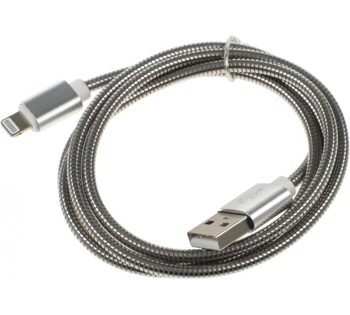 Кабель Premier 6-703M2 1.0S USB-A-Lightning (m) 1м серебристый пакет Кабель Premier 6-703M2 1.0S USB-A-Lightning (m) 1м серебристый пакет