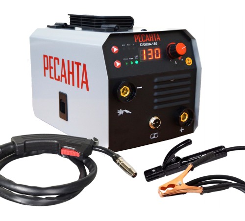 Сварочный аппарат Ресанта САИПА-160 инвертор FLUX/MIG-MAG 6.2кВт