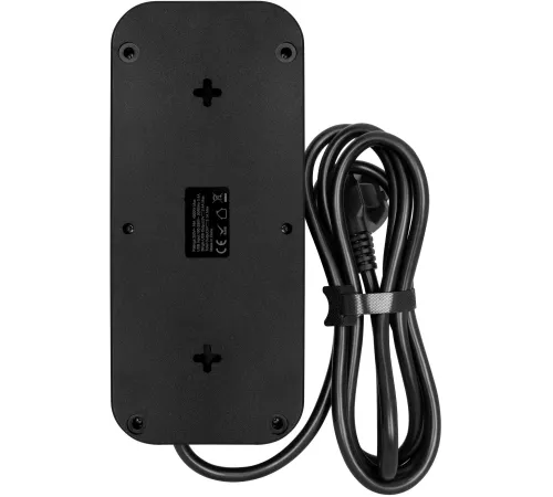 Сетевой фильтр Powercom SP-08 USB03AB 3,0 m 3.0м (8 розеток) черный (коробка)