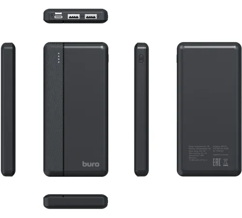 Мобильный аккумулятор Buro BP10A 10000mAh 10W 2A 2xUSB-A/USB-C черный (BP10A10PBK) Мобильный аккумулятор Buro BP10A 10000mAh 10W 2A 2xUSB-A/USB-C черный (BP10A10PBK)