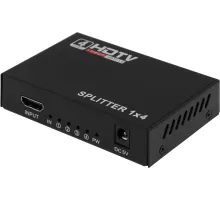 Сплиттер аудио-видео Premier 5-872-4 HDMI (f)/4xHDMI (f) черный