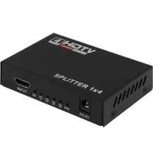 Сплиттер аудио-видео Premier 5-872-4 HDMI (f)/4xHDMI (f) черный