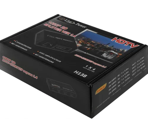 Сплиттер аудио-видео Premier 5-872-4 HDMI (f)/4xHDMI (f) черный Сплиттер аудио-видео Premier 5-872-4 HDMI (f)/4xHDMI (f) черный