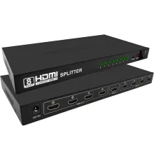 Сплиттер аудио-видео Premier 5-872-8 HDMI (f)/8xHDMI (f) черный