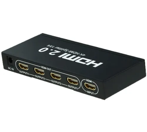 Сплиттер аудио-видео Premier 5-872-4V2 HDMI (f)/4xHDMI (f) черный