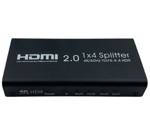 Сплиттер аудио-видео Premier 5-872-4V2 HDMI (f)/4xHDMI (f) черный