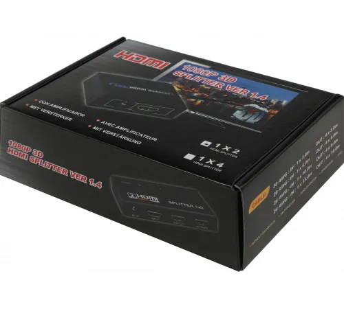 Сплиттер аудио-видео Premier 5-872-2 HDMI (f)/2хHDMI (f) черный