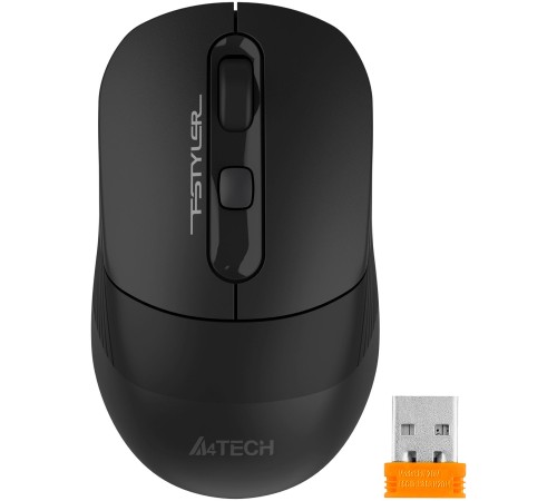 Мышь беспроводная A4Tech Fstyler FB10CS black (оптическая, silent, BT/Radio, USB, 4but, 2000dpi)(FB10CS USB STONE BLACK Мышь беспроводная A4Tech Fstyler FB10CS black (оптическая, silent, BT/Radio, USB, 4but, 2000dpi)(FB10CS USB STONE BLACK