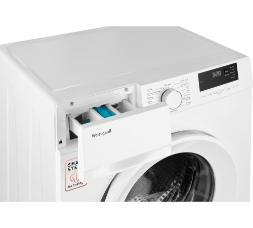 Стиральная машина Weissgauff WM 46106 Steam класс: A+ загр.фронтальная макс.:6кг белый Стиральная машина Weissgauff WM 46106 Steam класс: A+ загр.фронтальная макс.:6кг белый