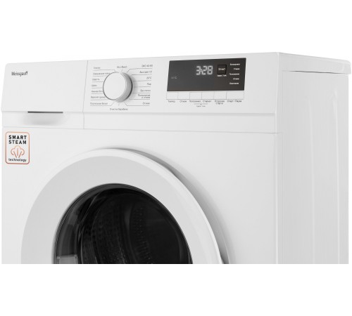 Стиральная машина Weissgauff WM 46106 Steam класс: A+ загр.фронтальная макс.:6кг белый Стиральная машина Weissgauff WM 46106 Steam класс: A+ загр.фронтальная макс.:6кг белый