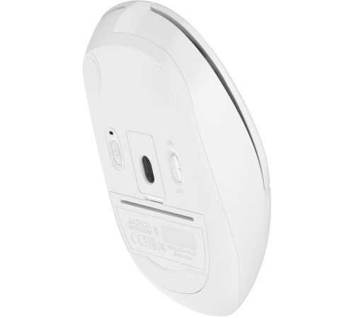 Мышь A4Tech Fstyler FB12S белый оптическая (1200dpi) silent беспроводная BT/Radio USB (2but)