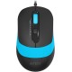 Мышь A4Tech Fstyler FM10S черный/голубой оптическая (1600dpi) silent USB (3but)