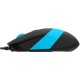 Мышь A4Tech Fstyler FM10S черный/голубой оптическая (1600dpi) silent USB (3but)