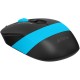 Мышь A4Tech Fstyler FM10S черный/голубой оптическая (1600dpi) silent USB (3but)