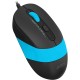 Мышь A4Tech Fstyler FM10S черный/голубой оптическая (1600dpi) silent USB (3but)