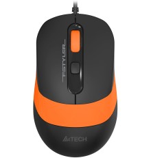 Мышь A4Tech Fstyler FM10S черный/оранжевый оптическая (1600dpi) silent USB (3but)