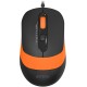 Мышь A4Tech Fstyler FM10S черный/оранжевый оптическая (1600dpi) silent USB (3but)