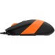 Мышь A4Tech Fstyler FM10S черный/оранжевый оптическая (1600dpi) silent USB (3but)