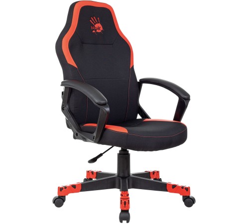 Кресло игровое A4Tech Bloody GC-190 черный/красный текстиль/эко.кожа крестов. пластик