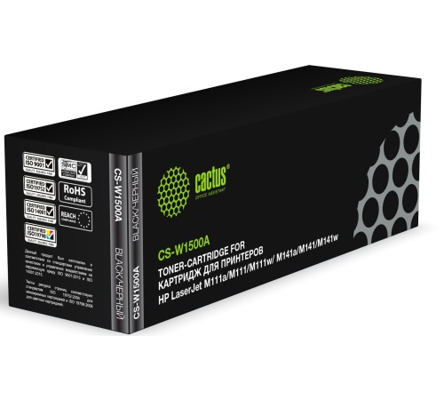 Картридж лазерный Cactus CS-W1500A W1500A черный (975стр.) для HP LaserJet M111a/M111w/MFP M141a/M141W