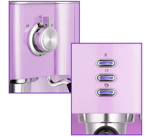 Кофеварка рожковая Kitfort КТ-7114-3 1250Вт фиолетовый