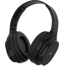Гарнитура накладные Digma BT-18 черный/черный беспроводные bluetooth оголовье (BT18B)