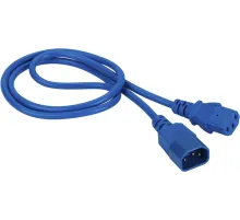Шнур питания Lanmaster LAN-PP13/14-1.5-BL C13-С14 проводник.:3x0.75мм2 1.5м 250В 10А (упак.:1шт) синий