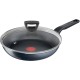 Сковорода Tefal Force 4218924 круглая 24см покрытие: антипригарное ручка несъемная (с крышкой) черный (9100048321)