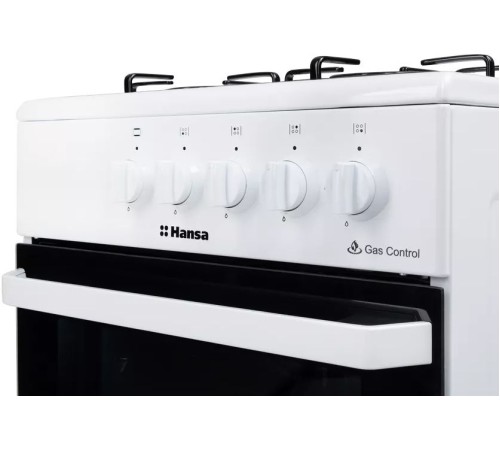 Плита Газовая Hansa FCGW510029A белый реш.сталь Плита Газовая Hansa FCGW510029A белый реш.сталь