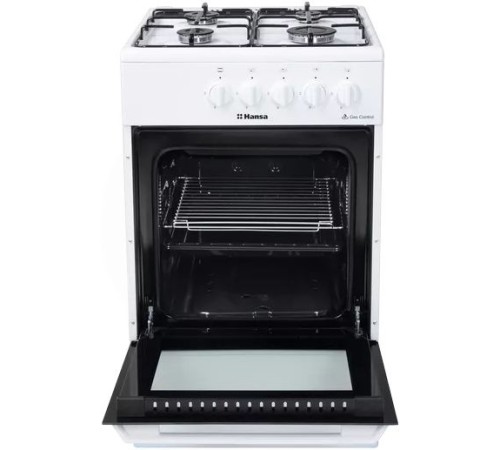 Плита Газовая Hansa FCGW510029A белый реш.сталь Плита Газовая Hansa FCGW510029A белый реш.сталь