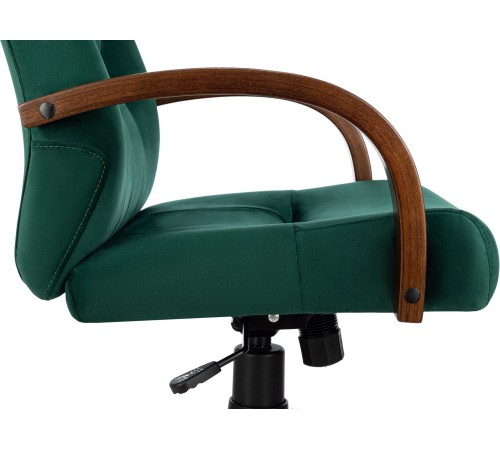 Кресло руководителя Бюрократ T-9928WALNUT Fabric зеленый Italia Green крестов. металл/дерево