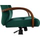 Кресло руководителя Бюрократ T-9928WALNUT Fabric зеленый Italia Green крестов. металл/дерево