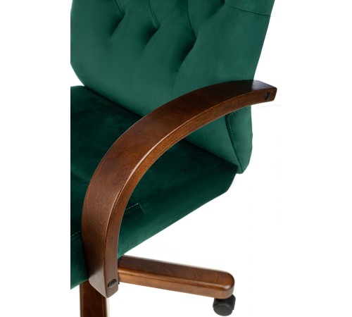 Кресло руководителя Бюрократ T-9928WALNUT Fabric зеленый Italia Green крестов. металл/дерево