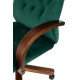 Кресло руководителя Бюрократ T-9928WALNUT Fabric зеленый Italia Green крестов. металл/дерево