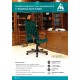 Кресло руководителя Бюрократ T-9928WALNUT Fabric зеленый Italia Green крестов. металл/дерево