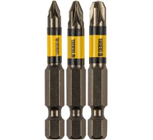 Набор бит комбинированный 3 шт., PZ1, PZ2, PZ3, 50 мм, сталь S2// Denzel
