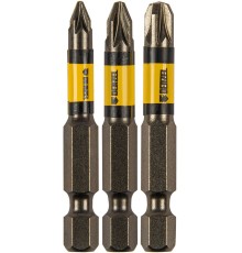 Набор бит комбинированный 3 шт., PZ1, PZ2, PZ3, 50 мм, сталь S2// Denzel
