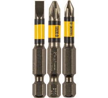 Набор бит комбинированный 3 шт., PH2, PZ2, SL5, 50 мм, сталь S2// Denzel