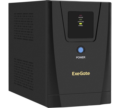 Exegate EX292793RUS ИБП ExeGate SpecialPro UNB-1200.LED.AVR.2SH.3C13 <1200VA/750W, LED, AVR, 2*Schuko+3*C13, съемн.кабель, металлический корпус, Black>